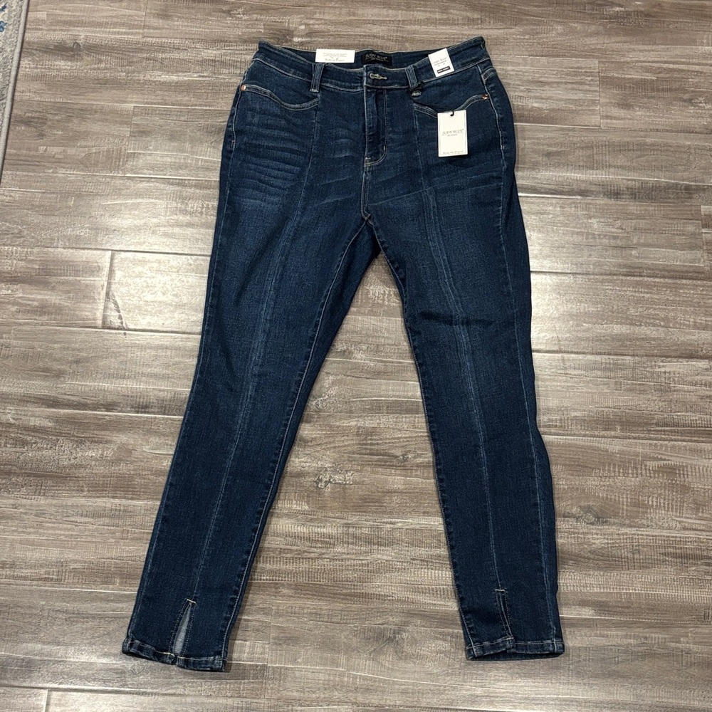 Judy Blue High Waist Front Seam & Slit Skinny Jeans